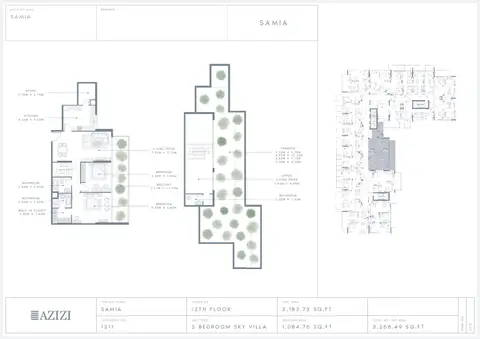 Azizi Samia: Floor plan Unit 1211, 3,268 sq ft