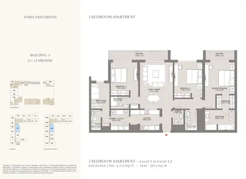 Hartland Greens: Plan Building 5, 2,232 sq ft