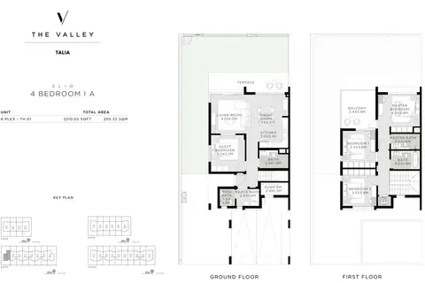 Talia The Valley: Plan Elio, Type A, 2,210 sq ft