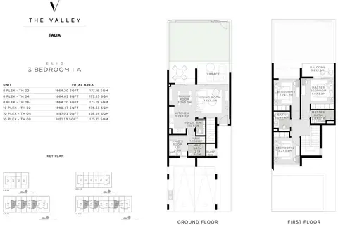 Talia The Valley: Plan Elio, Type A, 1,864 sq ft