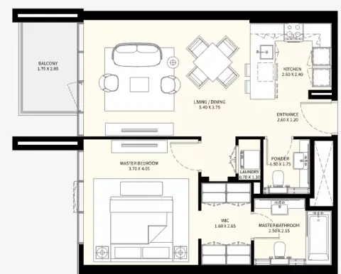 Naya Phase 3: Floor plan Type 10, 773 sq ft