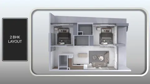 AG Ark Tower at DLRC: Floor plan 2 Bedroom