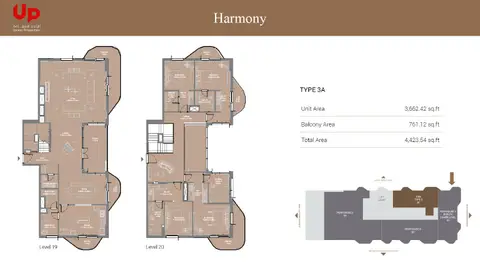 Takaya Harmony at Motor City: Type-3A, 4,424 sq ft 户型图