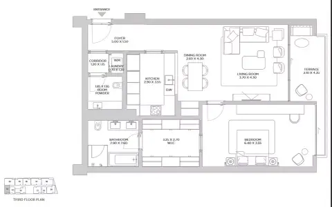Beach Residences Dubai Islands: Floor plan Type 2