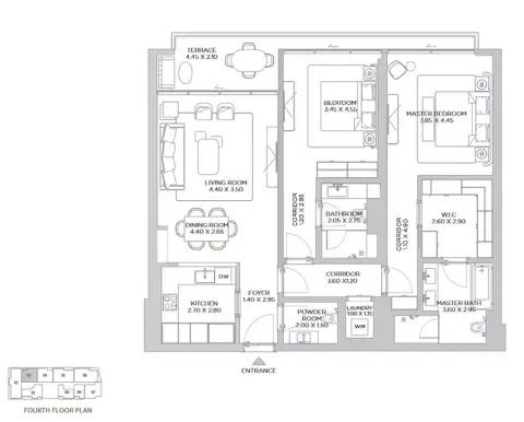 Beach Residences Dubai Islands: Floor plan Type 4