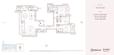 Solaya 4 and 6: Type E, 3,129 sq ft 户型图