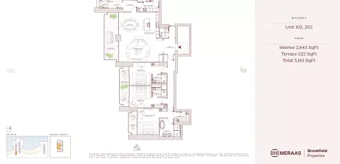 Solaya 4 and 6: Type H, 3,165 sq ft 户型图