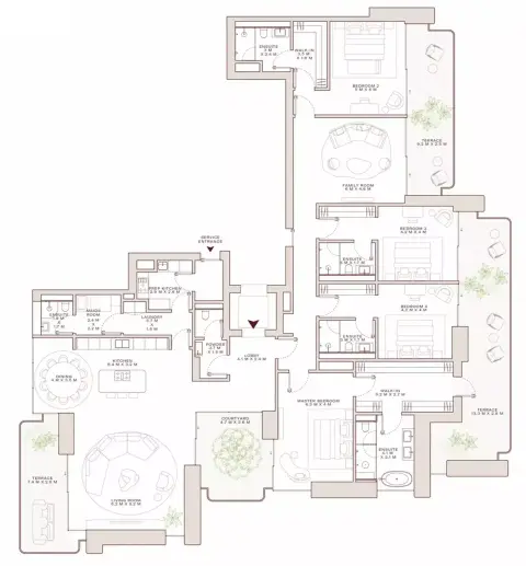 Solaya 4 and 6: Type A, 4,670 sq ft 户型图