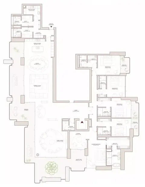Solaya 4 and 6: Type A, 6,997 sq ft 户型图