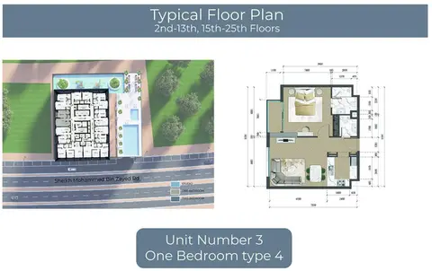 Altai Tower at JVT: Floor plan Unit 3, Type 4