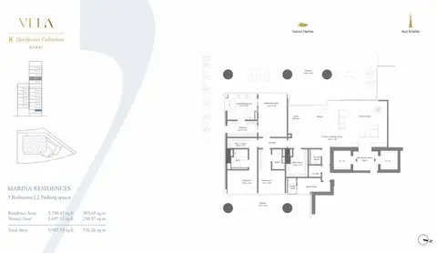 Vela: Floor plan 3 Bedroom, 5,988 sq ft