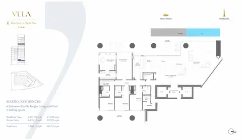 Vela: Floor plan 4 Bedroom, 7,368 sq ft