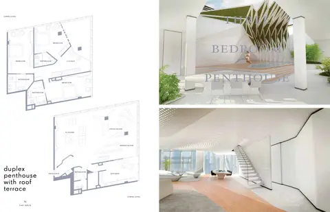 The Opus: Планировка Duplex penthouse with roof terrace, 4,436 sq ft