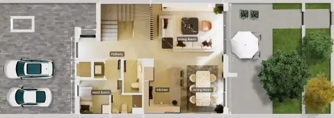 Theon at Athlon: Type 1, 2,279 sq ft 户型图
