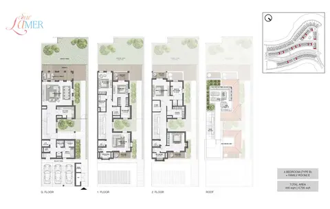Sur La Mer: Планировка 4 Bedroom Type B, Size 4795 sq.ft, 4,795 sq ft