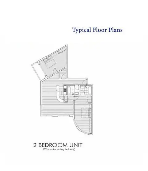 The Crescent: TYPE A, 126 sq ft 户型图