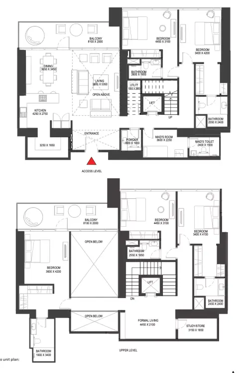 Golf Ridges: फ़्लोर प्लान Type A, 3,725 sq ft