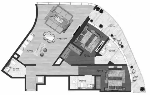 Altitude: Floor plan Type D, 1,328 sq ft