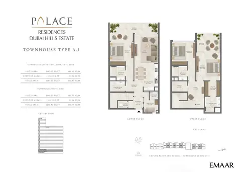 Palace Residences at Dubai Hills Estate: फ़्लोर प्लान Type A.1, 2,300 sq ft