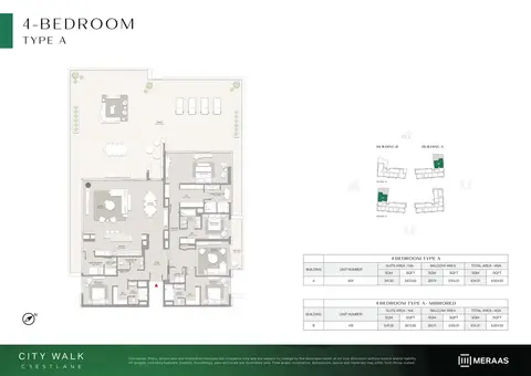 City Walk Crestlane 4: Floor plan LEVEL 04 & 06 (TYPE A & TYPE A MIRRORED), 6,925 sq ft