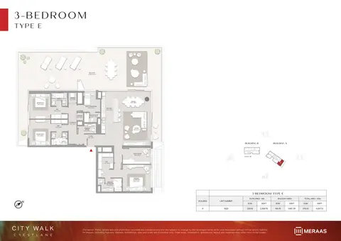 City Walk Crestlane 5: Plan Level 10 (Type E), 4,057 sq ft
