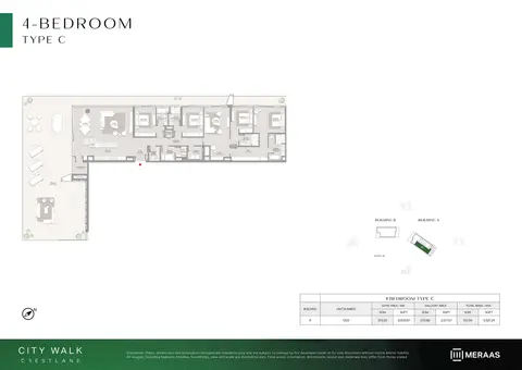 City Walk Crestlane 5: Plan Level 12 (Type C), 5,521 sq ft