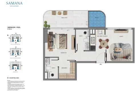 Samana Portside: Plattegrond Type 3