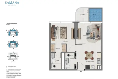 Samana Portside: Plattegrond Type 1