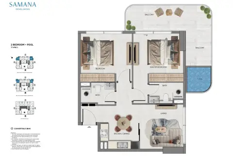 Samana Portside: Plattegrond Type 1