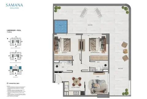 Samana Portside: Plattegrond Type 2