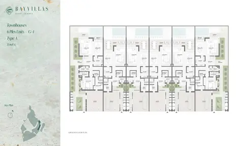 Bay Villas Dubai Islands: Floor plan Type A, 6 Plex