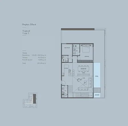 AB Cavalier at JVC: Floor plan Typical Unit - 1, 1,627 sq ft