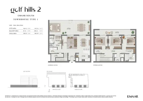Golf Hills 2 at Emaar South: Plattegrond Unit TH-01-TH-05 (Type 1), 3,081 sq ft