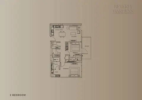 Beverly Gardens: फ़्लोर प्लान 2 Bedroom