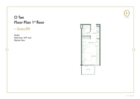 O Ten: फ़्लोर प्लान 1st Floor, Series 09, Skyline View, 447 sq ft