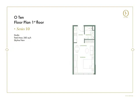 O Ten: फ़्लोर प्लान 1st Floor, Series 10, Skyline View, 385 sq ft