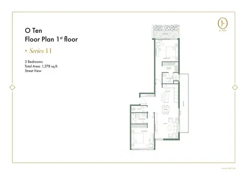 O Ten: फ़्लोर प्लान 1st Floor, Series 11, Skyline View, 1,278 sq ft