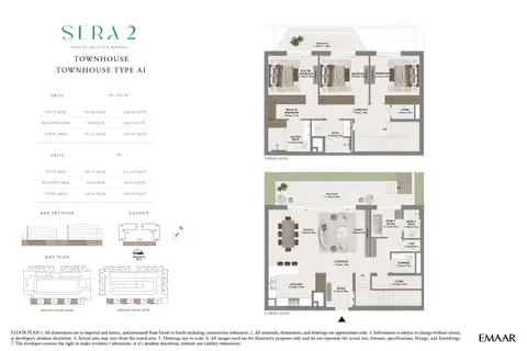SERA 2 at Rashid Yachts and Marina: Floor plan Ground Floor & Podium Floor (Type A1), 2,583 sq ft