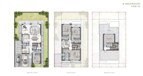 Gems Estates phase 2: Type 1, 4,059 sq ft 户型图