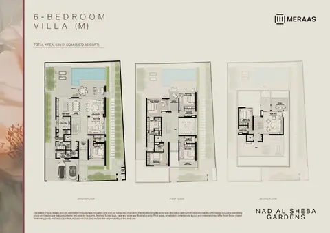 ند الشبا جاردنز المرحلة 8 و9: مخطط الطابق VILLA (M), 6,873 sq ft