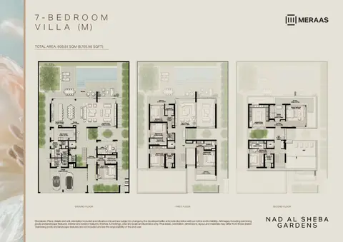 ند الشبا جاردنز المرحلة 8 و9: مخطط الطابق VILLA (M), 8,706 sq ft