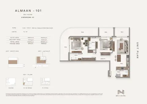 ألمان 101 في جي في سي: مخطط الطابق Unit 113-314 (Type 01), 1,460 sq ft