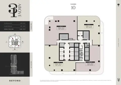 31 Above at Dubai Maritime City: Floor plan 10th Floor (Unit 01-04), 13,246 sq ft