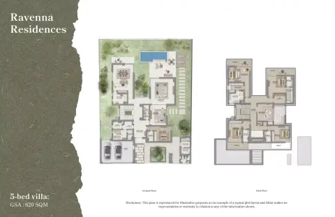 Ravenna Residences: Floor plan Type 1, 6,673 sq ft