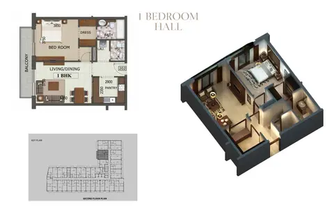 Oxford Residence: Floor plan Floor Plan, 768 sq ft