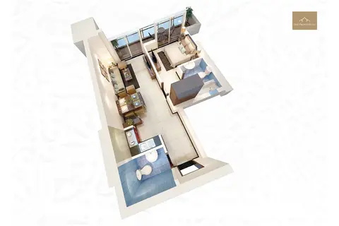 Arabian Gate: फ़्लोर प्लान 1 Bedroom Apartments