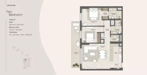 Mahra: Floor plan Type 4, 1,361 sq ft