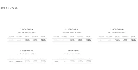 Burj Royale: 3 Bedroom Size 1684.98 sq ft, 1,685 sq ft 户型图