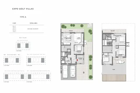 Expo Golf Villas Phase II: مخطط الطابق 4 Bedroom Villas Size 2542 Sq Ft, 2,542 sq ft