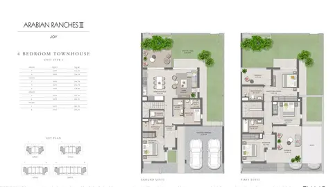 Joy Townhouses: Plan 4 Bedroom Townhouses Unit Type 1, Size 2655 Sq Ft, 2,655 sq ft